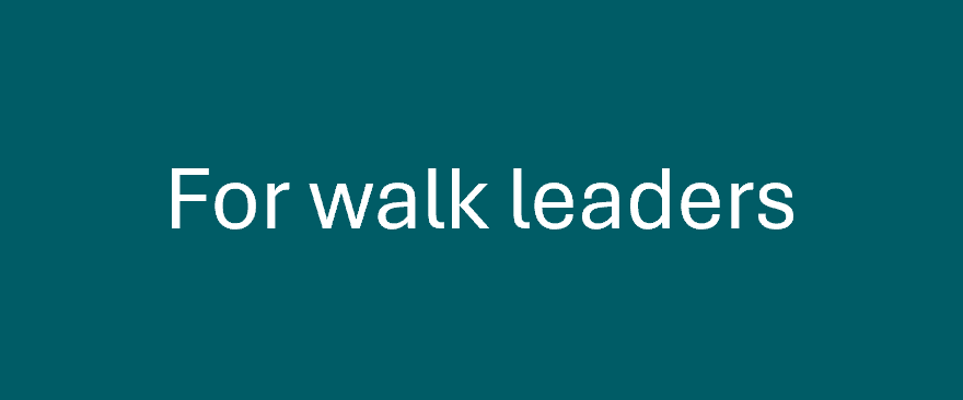 For walk leaders
