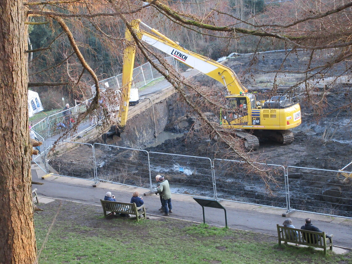 Forge Dam excavation 1 Jan 2022