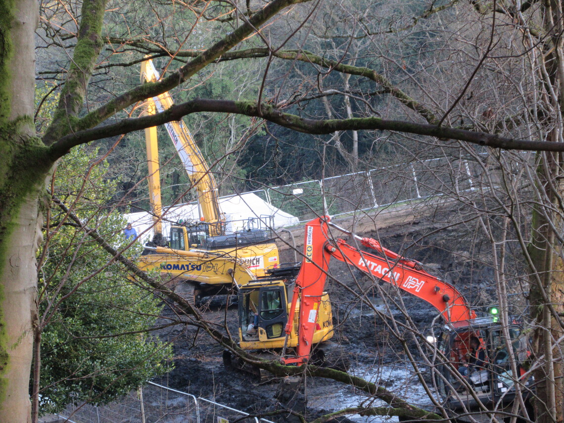 Forge Dam excavation 2 Jan 2022