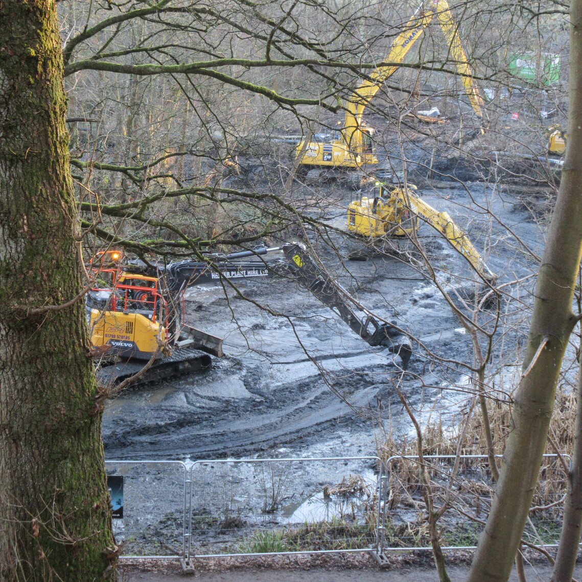 Forge Dam excavation 3 Jan 2022