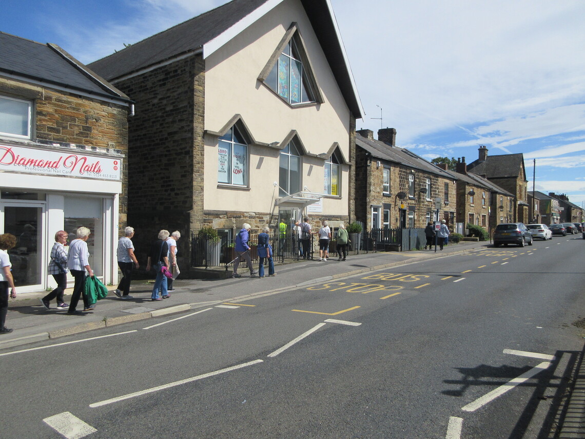 Handsworth meeting point with walkers Aug 2022