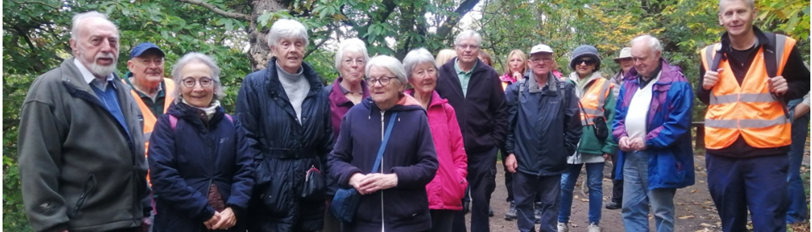 a group of walkers on a Step Out Walk in Sheffield